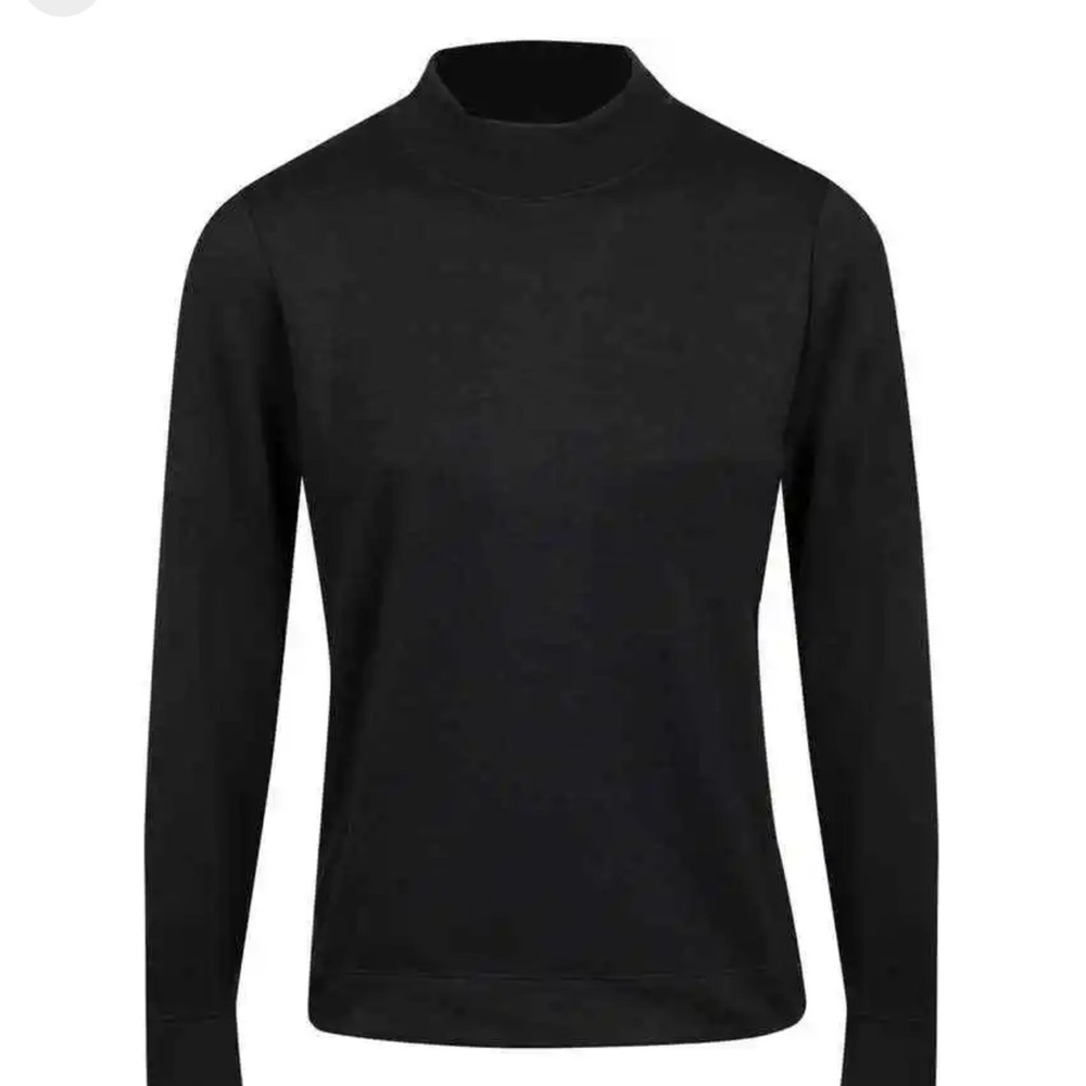 Nike Back Zip Pullover Fairway Top Black Size Med BV0486-010 Mock Neck